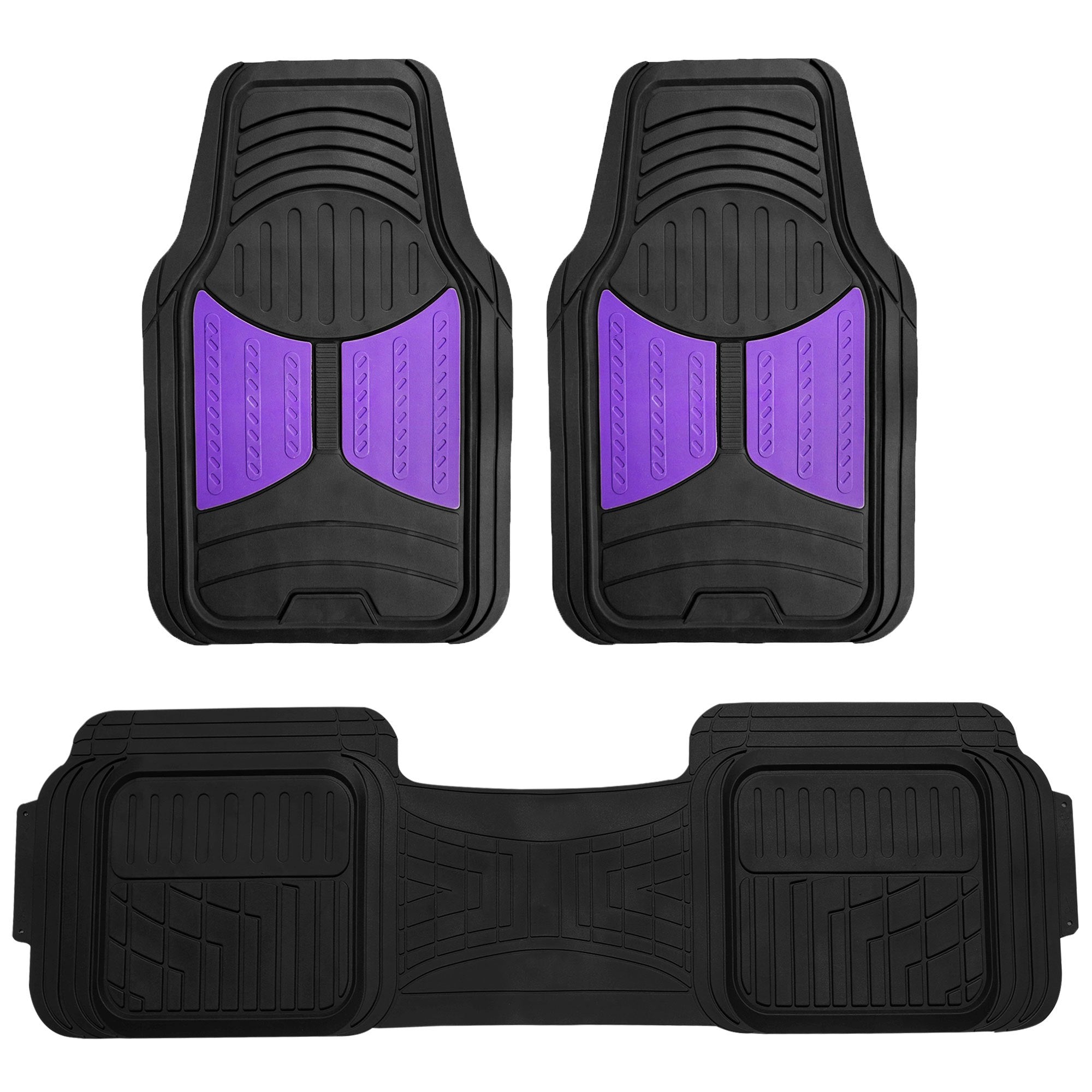3pcs set 2 Tone Floor Mats for Car SUV Van Universal Fitment 8 Colors
