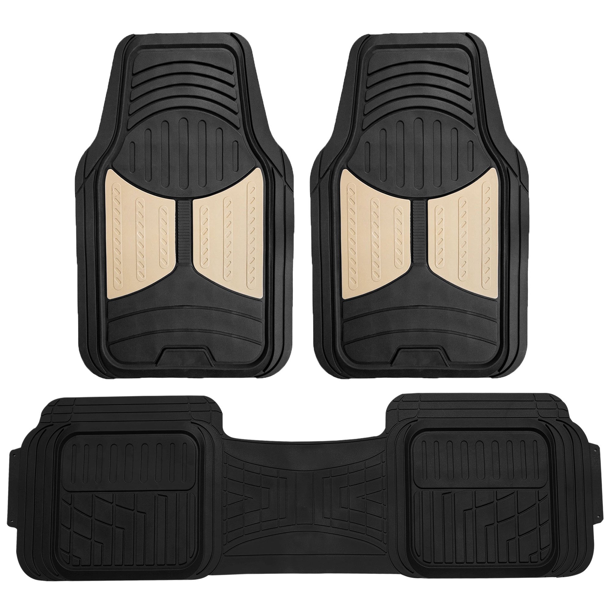 3pcs set 2 Tone Floor Mats for Car SUV Van Universal Fitment 8 Colors