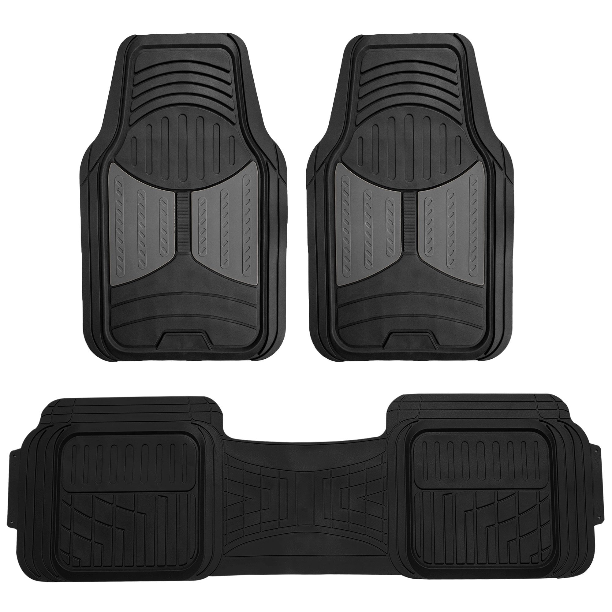 3pcs set 2 Tone Floor Mats for Car SUV Van Universal Fitment 8 Colors