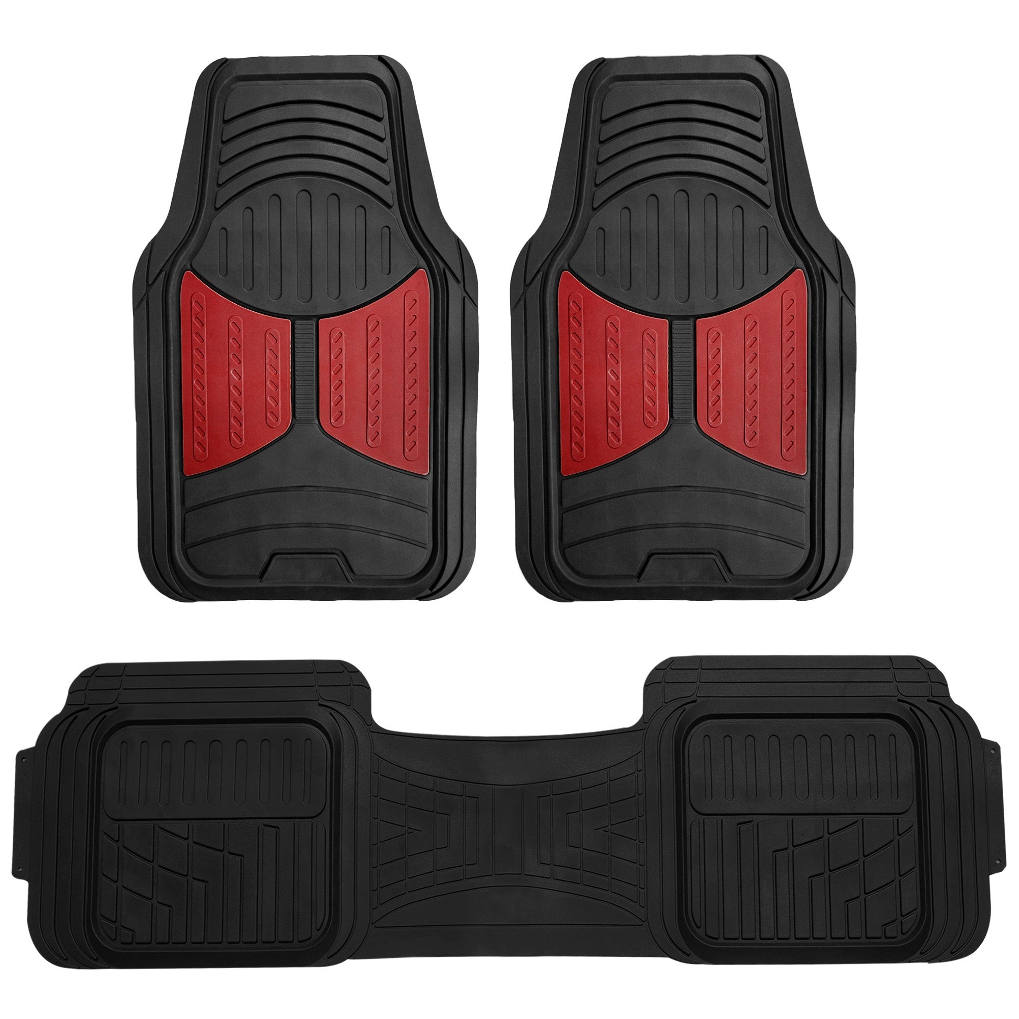 3pcs set 2 Tone Floor Mats for Car SUV Van Universal Fitment 8 Colors