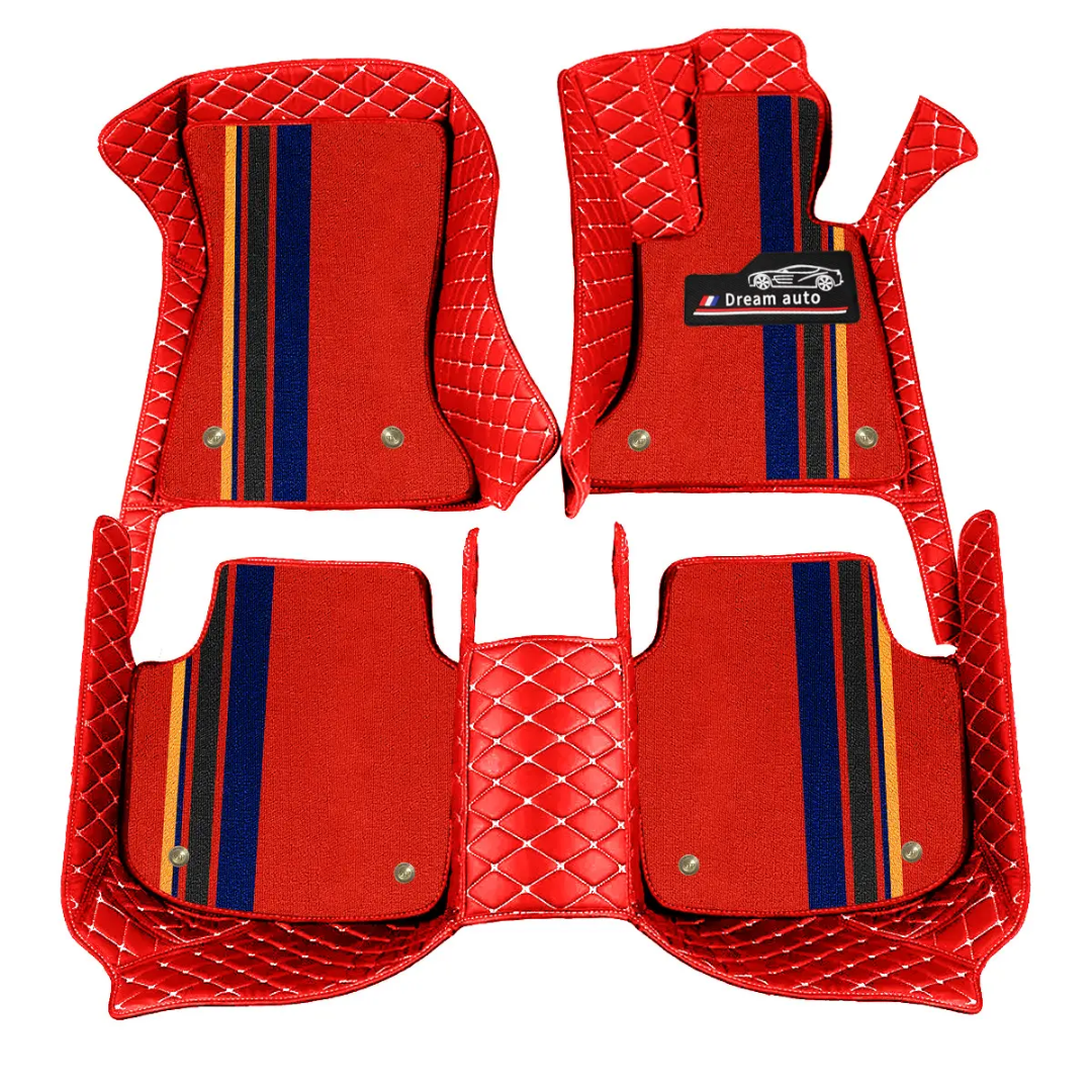 Alfombras Impermeables dobles hechas de cuero ecológico artificial ala medida exacta de cada automóvil