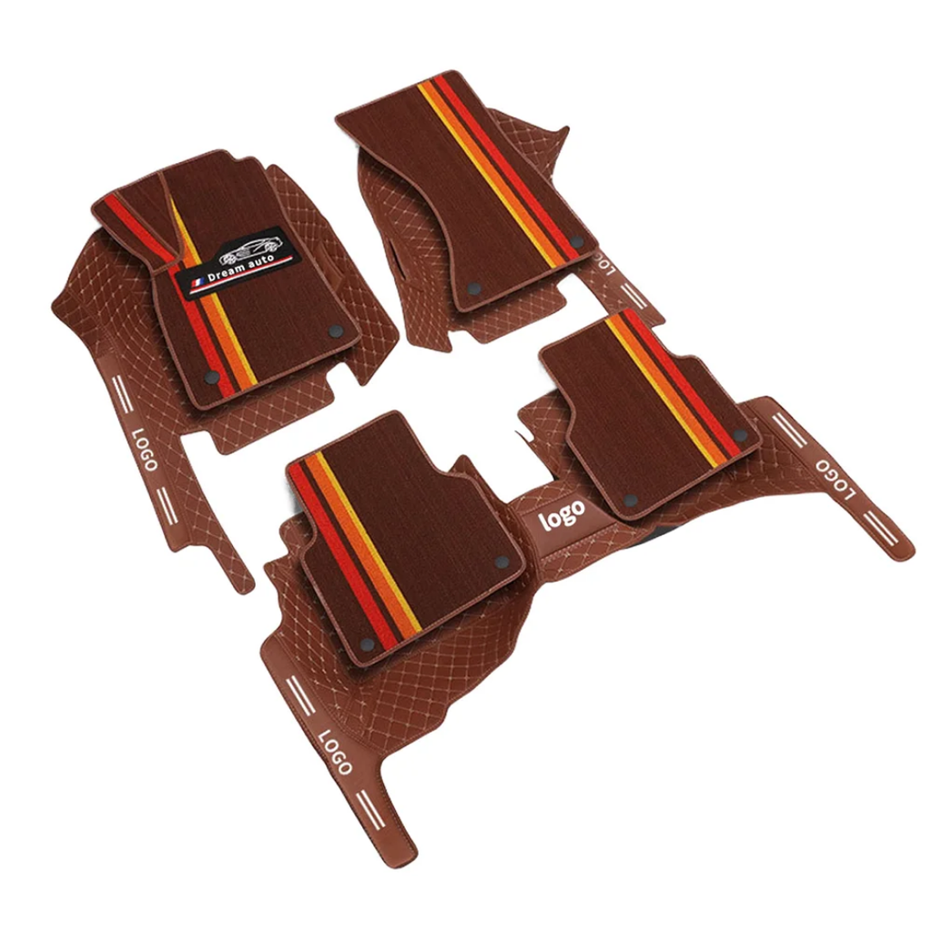 Alfombras Impermeables dobles hechas de cuero ecológico artificial ala medida exacta de cada automóvil