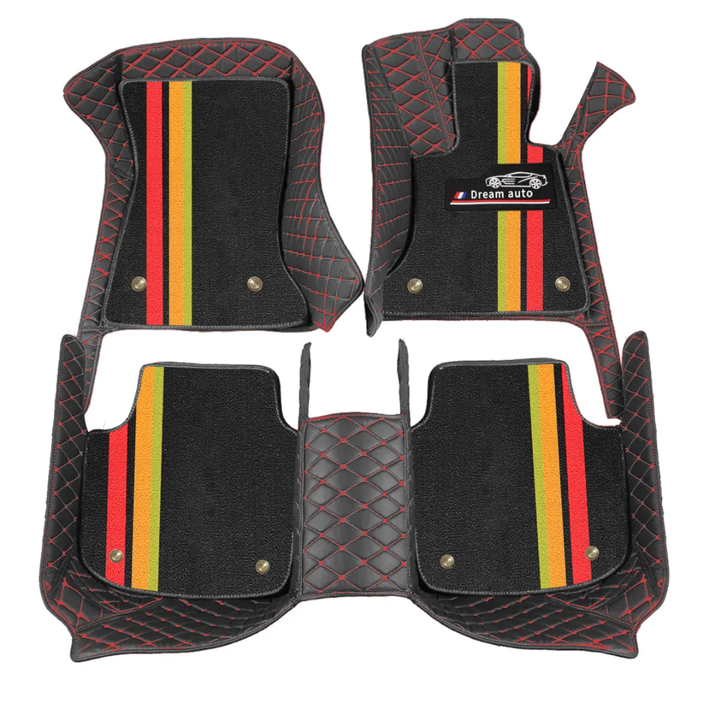 Alfombras Impermeables dobles hechas de cuero ecológico artificial ala medida exacta de cada automóvil