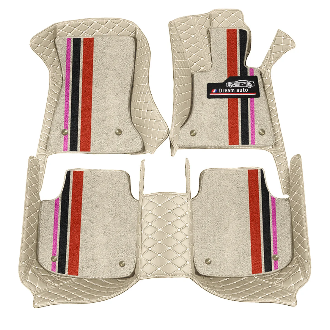 Alfombras Impermeables dobles hechas de cuero ecológico artificial ala medida exacta de cada automóvil