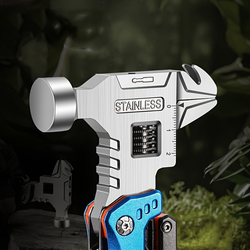 New Multifunctional Wrench, Hammer, Folding Pliers, Household Daily Maintenance, Vehicle Emergency Portable Tool, Camping Outdoor Combination Tool/1pc