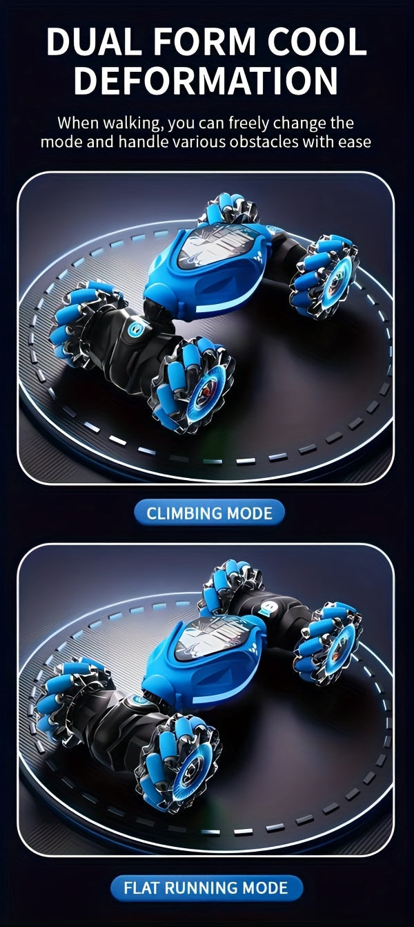 2.4G Remote Control Deformable 360 Degree Rotation Four-Wheel Drive Eohemoral Stunt Off-Road Vehicle Toy for Halloween, Christmas Gift