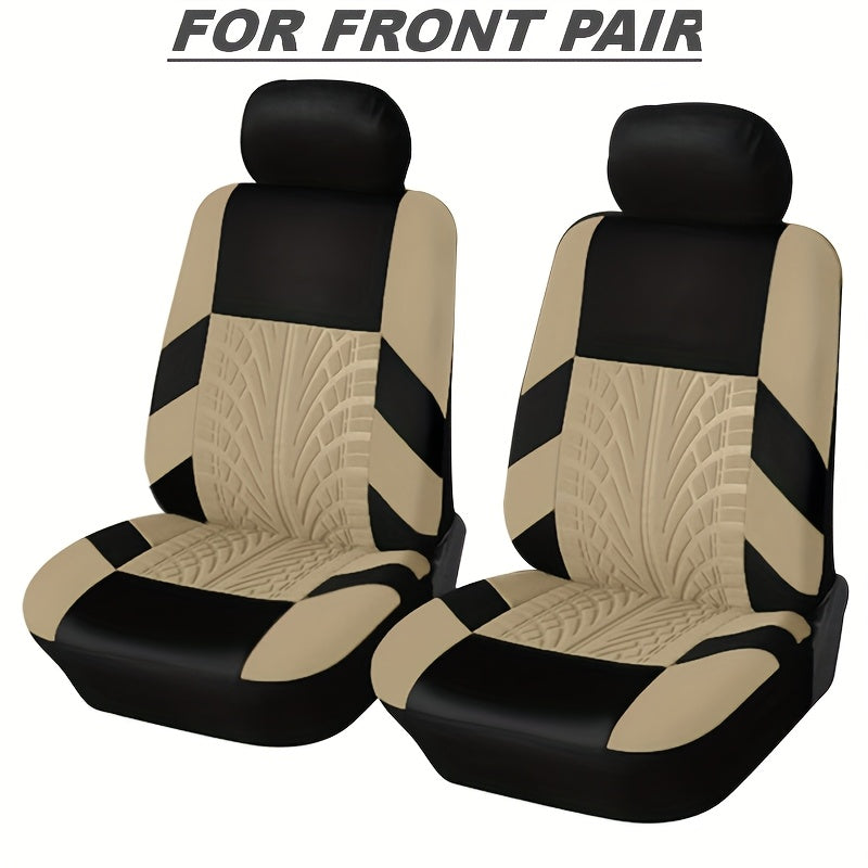 Front Pair Car Seat Covers, Breathable Polyester Split Automotive Front Seat Cushion Covers, Vehicle Seat Protectors Universal For Cars, Trucks Christmas Gift