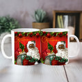 Merry Christmas Ceramic Coffee Mug 11oz - Santa with Gifts Holiday Design, Machine Washable, Reusable, Eco-Friendly Recyclable Material, Ideal for Juice, Milk, Perfect Gift for Family, Friends, Siblings