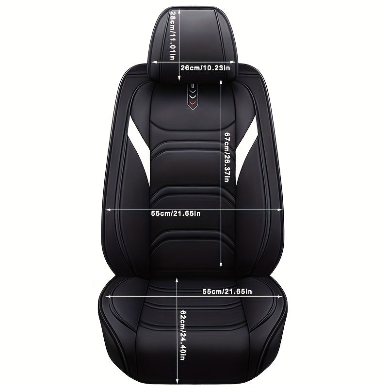 1pc Premium PU Leather Car Seat Cover - Protects and Enhances Your Car's Interior - Fits Most Sedans and SUVs - Front Seat Only