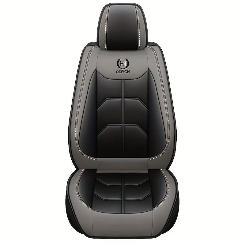 1-Piece Front Driver Seat Premium PU Leather Car Seat Cover - Fits Most Cars, SUVs, Vans, and Trucks!