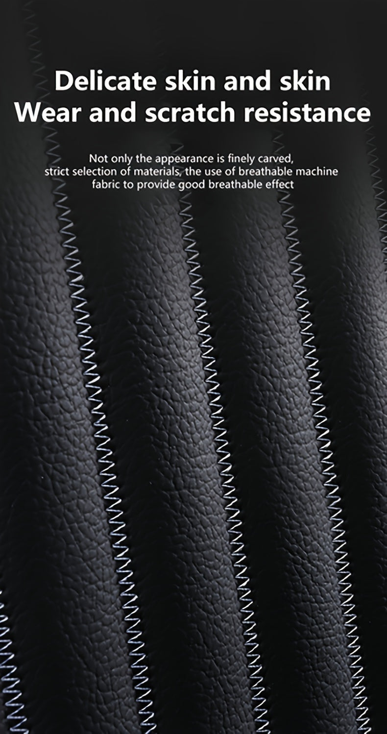 Luxury Full Faux Leather Car Seat Covers - Fit for 5-Seater Vehicles, Breathable & Stylish, All-Season Comfort