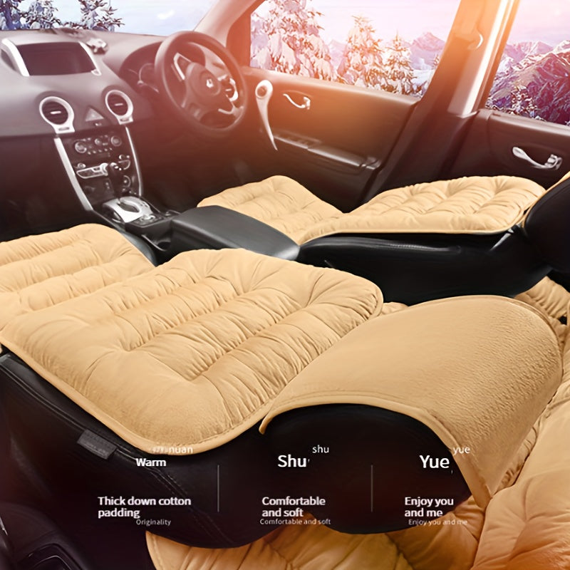 Soft Plush Car Seat Cover, Automobiles Seat Cover Cushion Pad Car Seat Protector Universal Winter Auto Interior Accessories