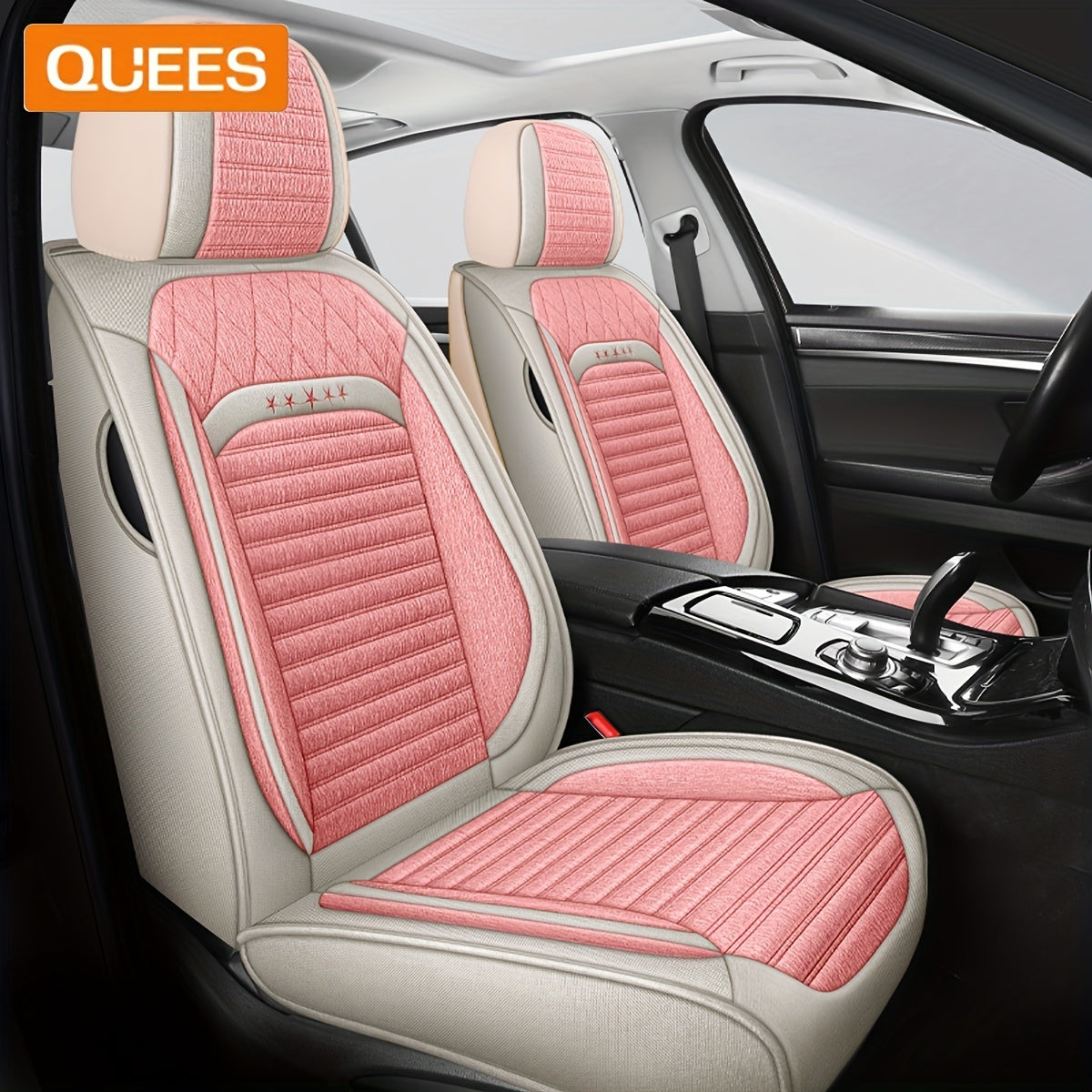 Full Set Seat Covers - Linen Seat Cover Front and Rear Seat Cushion Universal for SUVs and Trucks