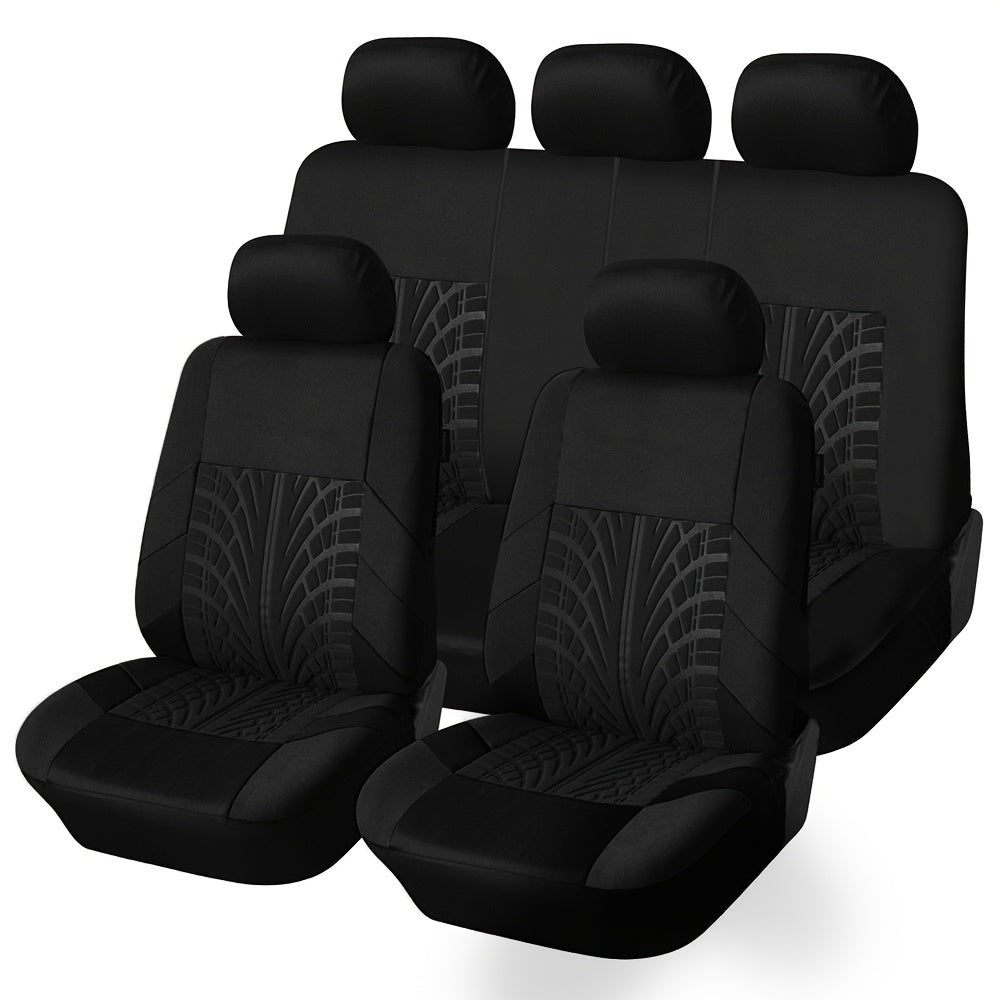 Quilted Car Seat Cover Set - Full Front & Rear Protection - Universal Fit for SUV, Sedan, Van - Airbag Safe, Premium Cloth, Durable & Stylish Design
