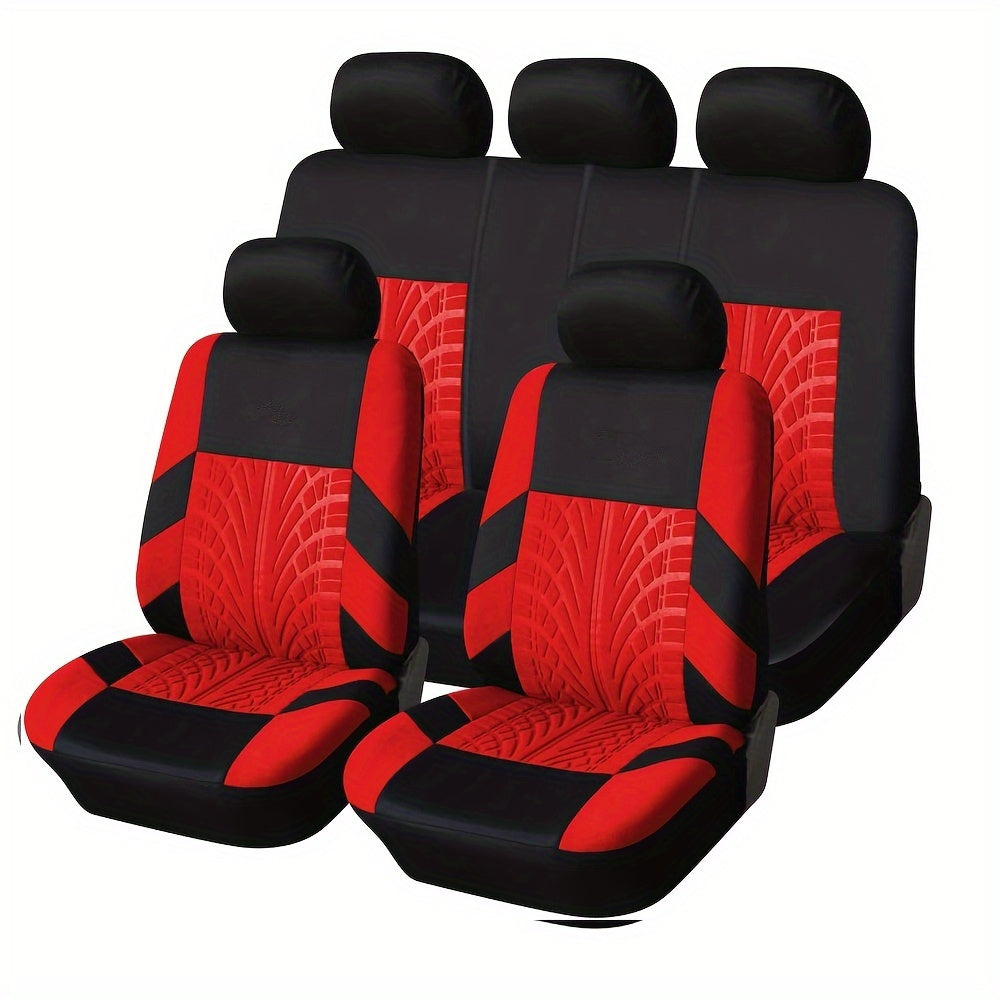 Quilted Car Seat Cover Set - Full Front & Rear Protection - Universal Fit for SUV, Sedan, Van - Airbag Safe, Premium Cloth, Durable & Stylish Design