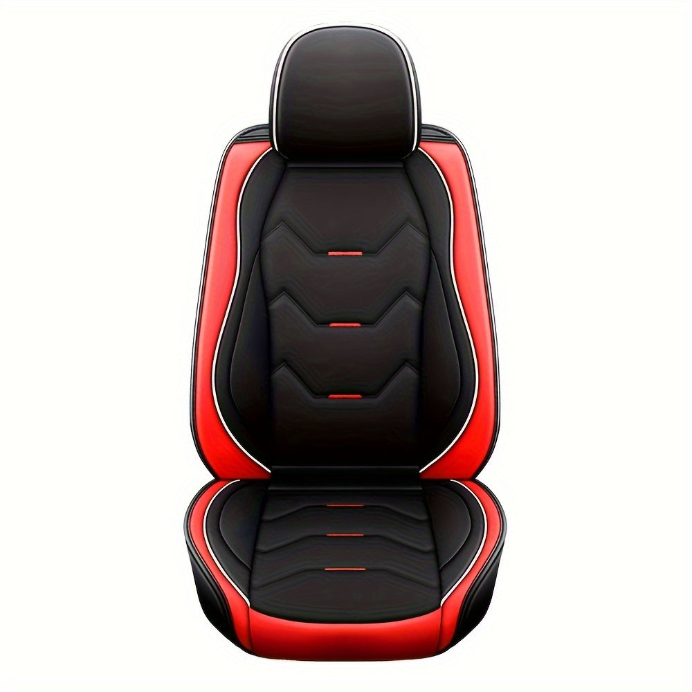 Full Set 5 Seats Car Seat Cover Faux Leather Waterproof Adjustable Rear Bench Pad Full Coverage Seat Cushion Protector Universal fit