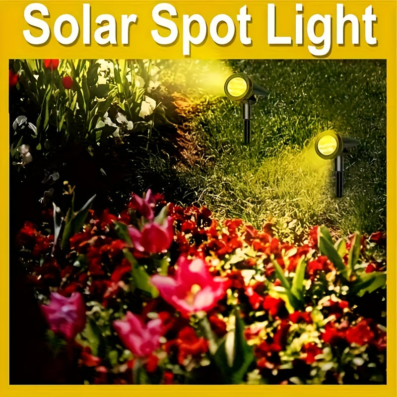 1/2pcs 7LED Solar Lamp -  IP44, Outdoor Environment Lighting, Solar Charging, Lithium Battery, 1200mAh, Plastic Structure, Semi-buried, Outdoor Lighting Solution - Modern Outdoor Lamp - Durable Plastic