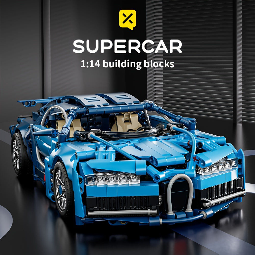 BrzXproe Supercar 1:14 Scale Building Blocks Model Kit - ABS Constructible Toy Vehicle, Perfect Gift for Festivities, Birthdays, Christmas, Halloween, Thanksgiving, New Year's, and Parties for Ages 14+