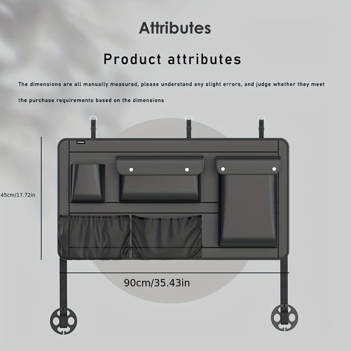 Multi-Functional Car Trunk Organizer with Seat Back Storage - Large Capacity Vehicle Cargo Box for Tools, Groceries, and Accessories - Durable Black Fabric with Multiple Compartments, Car Travel Accessories, Best for Christma