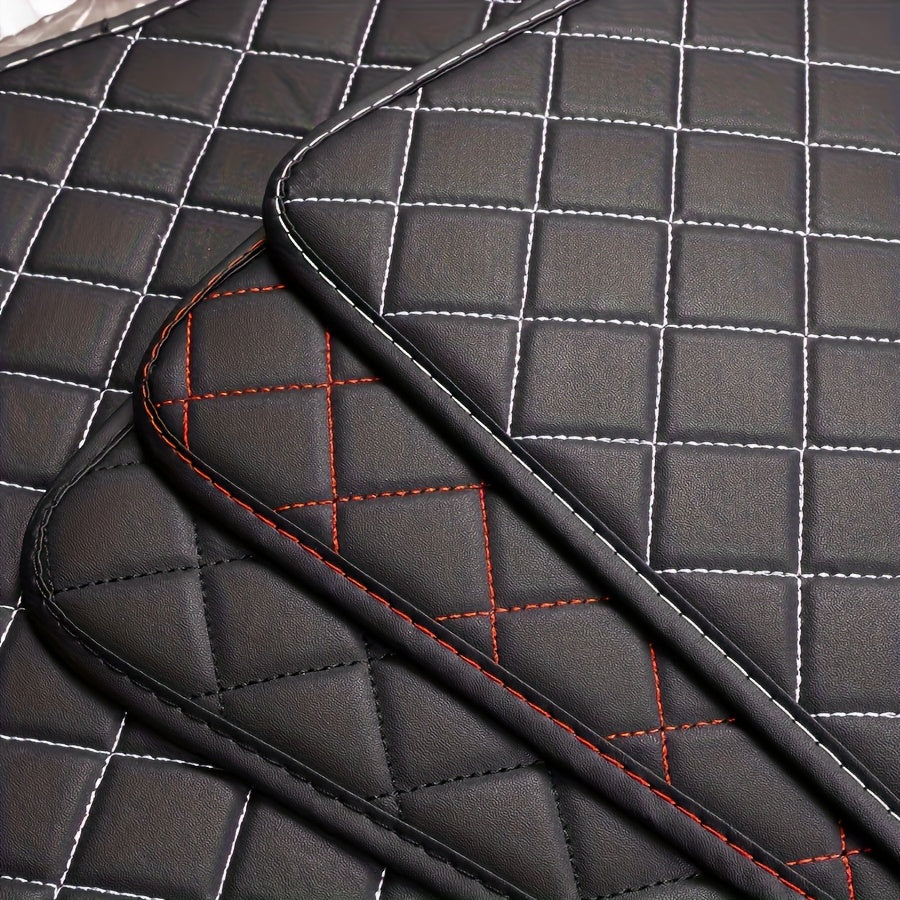 5pcs Faux Leather Car Floor Mats Set, Waterproof Faux Leather, Front & Rear Seat Protection, Auto Interior Accessories, Custom Fit for Various Vehicle Models