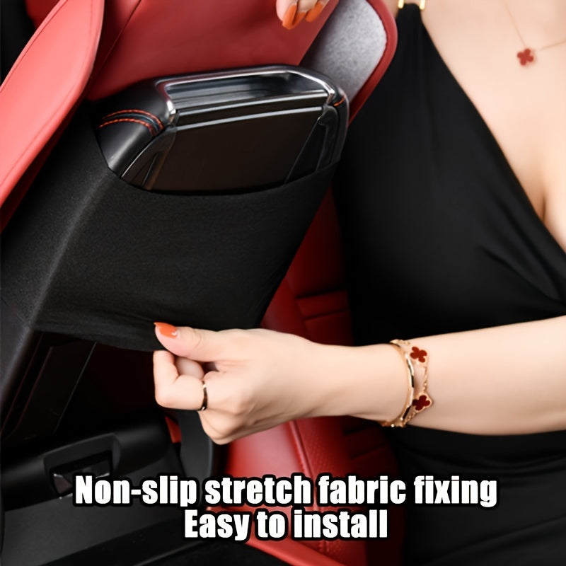 1pc Armrest Box Heightening Pad, Car Central Armrest Box Protection Pad, Car Center Control Premium Universal Elbow Support With Storage Bag