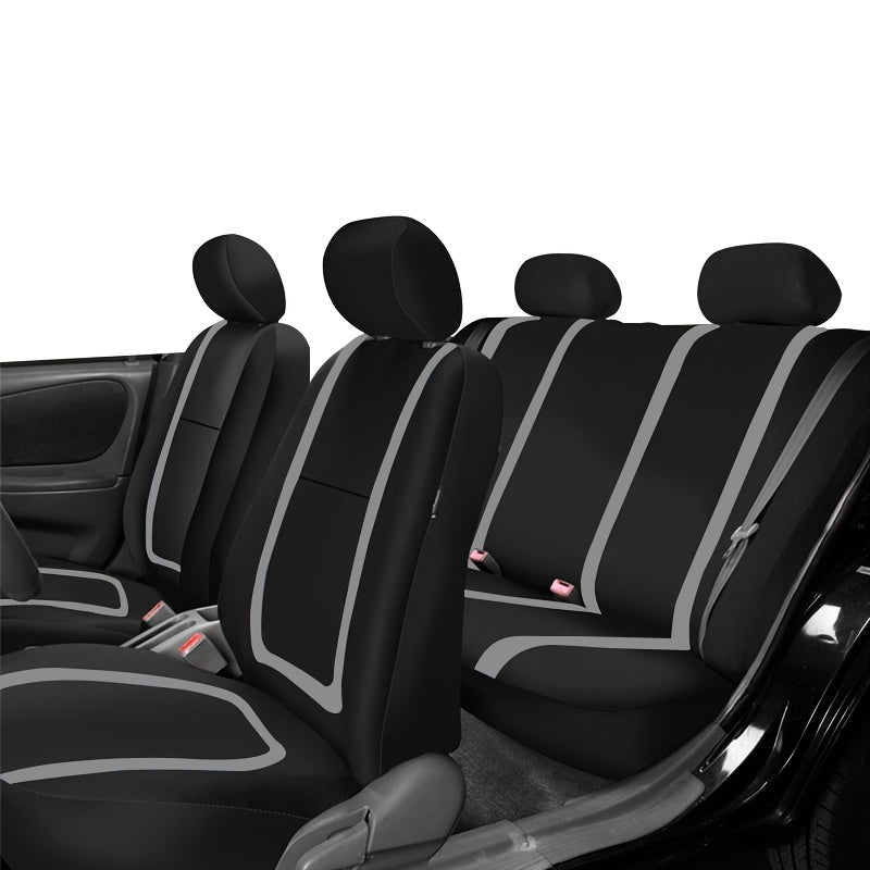 Car Seat Covers Full Set, Gray Purple Black Blue Red Purple Car Seat Cushion  Car Seat Protector Car Decoration Airbag Safe