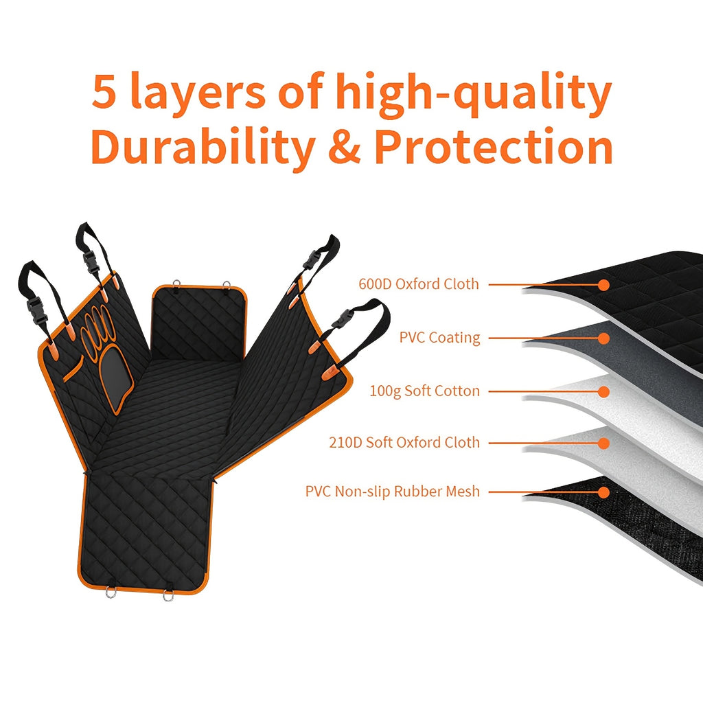 Dog Seat Cover, Pet Dog Seat Cover Hammock Heavy Duty Scratch Resistant Slip Durable Soft Pet Rear Seat Cover For Cars, Trucks And SUVs Pet Car Mat Open Net Waterproof Dog Car Seat Cushion Trunk Anti Slip Wear Resistant Pet S