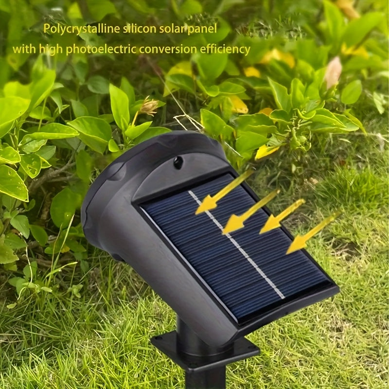 1/2pcs 7LED Solar Lamp -  IP44, Outdoor Environment Lighting, Solar Charging, Lithium Battery, 1200mAh, Plastic Structure, Semi-buried, Outdoor Lighting Solution - Modern Outdoor Lamp - Durable Plastic