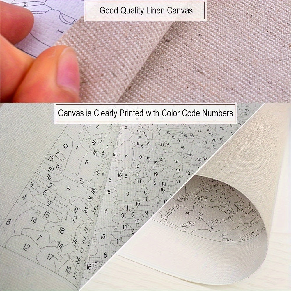 Diy Paint By Numbers Kit - Violin & Flowers Still Life | 19.7X15.7" Canvas | Eco-Friendly Acrylic Paints & Brushes Included (Frame Not Included)