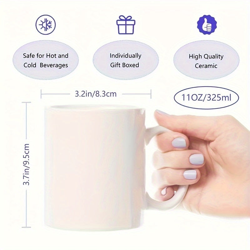 Festive Christmas-Themed Ceramic Mug - Perfect For Coffee, Tea & Milk - Unique Gift For Parents, Reusable & Eco-Friendly