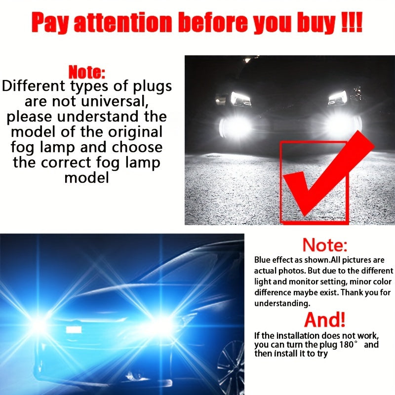 Upgrade Your Car with 2pcs C6 LED Headlights - H7, H4, 9005, 9006, H8, H9, H11 - 6000K & 8000K Fog Lamp
