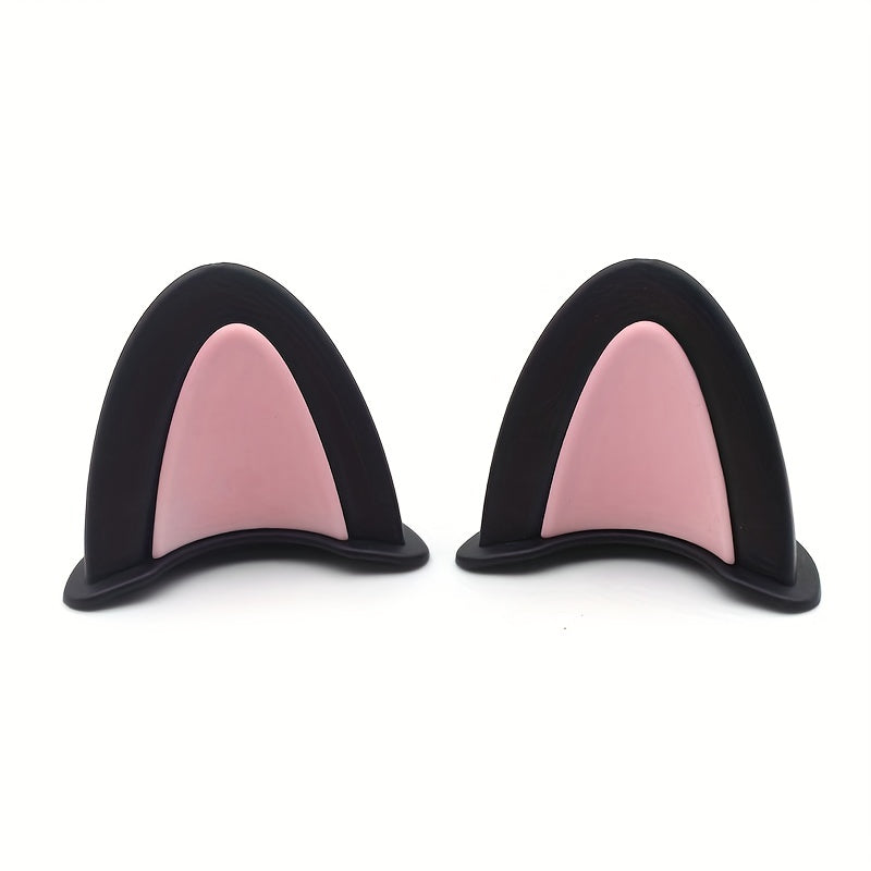 Cat's Ears Helmet Decoration, Motorcycle Electric Bicycle Cute Car Decoration Sticker