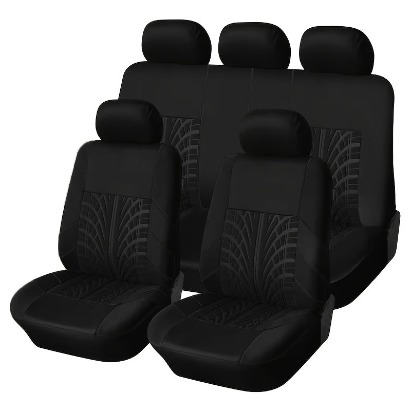 Fashion Tire Track Detail Style Universal Car Seat Covers Fits Most Brand Vehicle