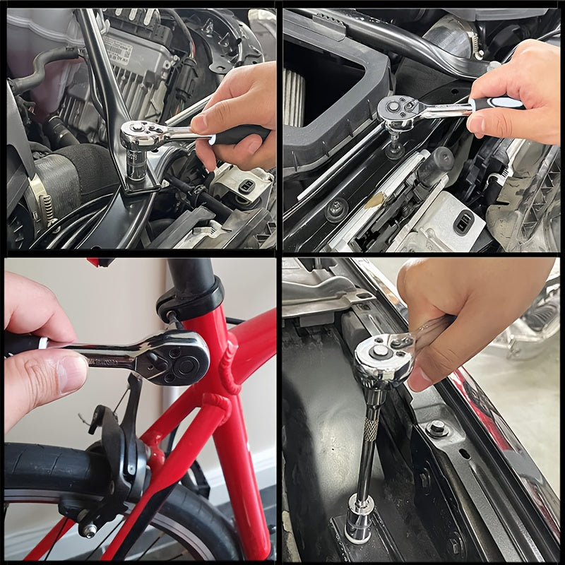 131/46PCS High Quality Toolbox, New High Quality Precision Maintenance Kit, Suitable For Automobile Maintenance, Home Furniture Maintenance, Daily Life Maintenance And Other Environment Maintenance Work.