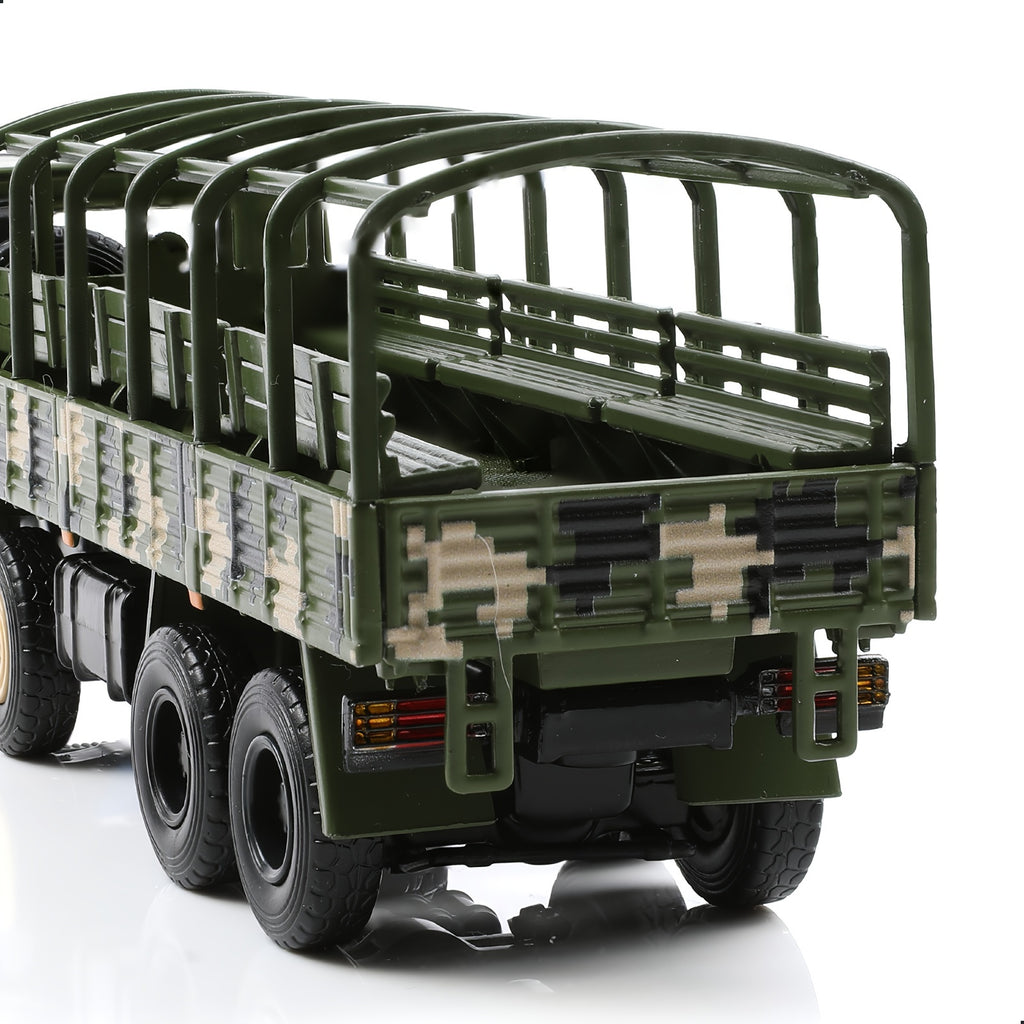 Die-Cast Metal Military Transport Truck Model, 1/64 Scale Realistic Camouflage, Collectible Alloy Army Vehicle, Suitable for Ages 3-6 Years, Ideal for Collectors & Gifting