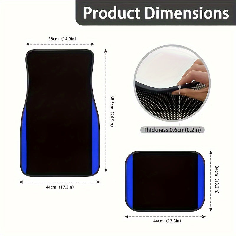 Universal Fit Polyester Fiber Car Floor Mats Set of 4, Non-Slip Washable - All-Weather Protection Floor Liners for Trucks, Vans, SUVs - Perfect Gift for Men and Women for Christmas and Halloween