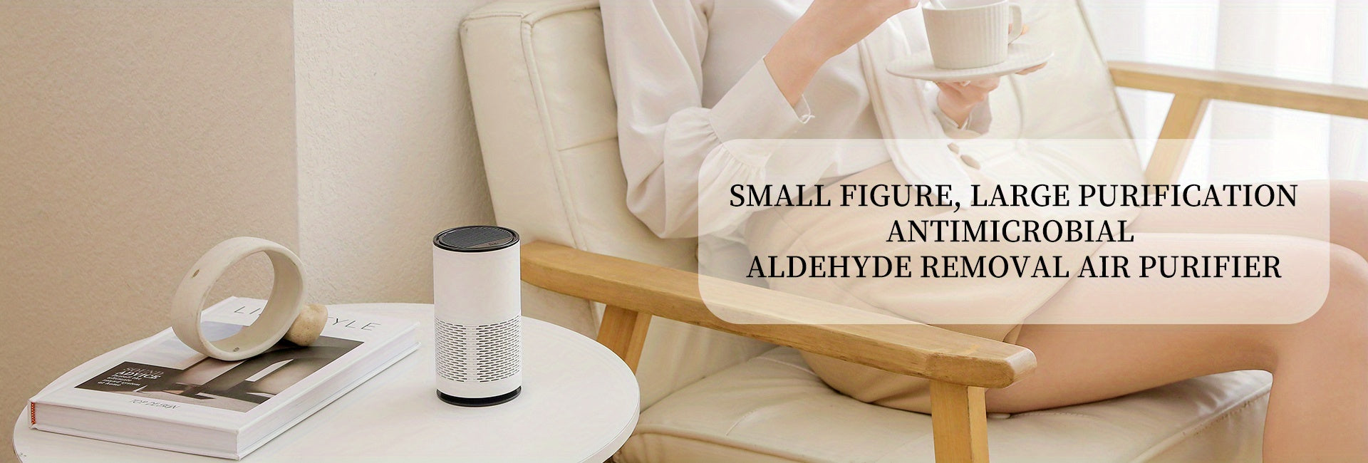 1/2pcs Portable True HEPA Air Purifier for Home, Office, and Car - Eliminates 99.97% of Dust, Odors, and Allergens for Fresh Air