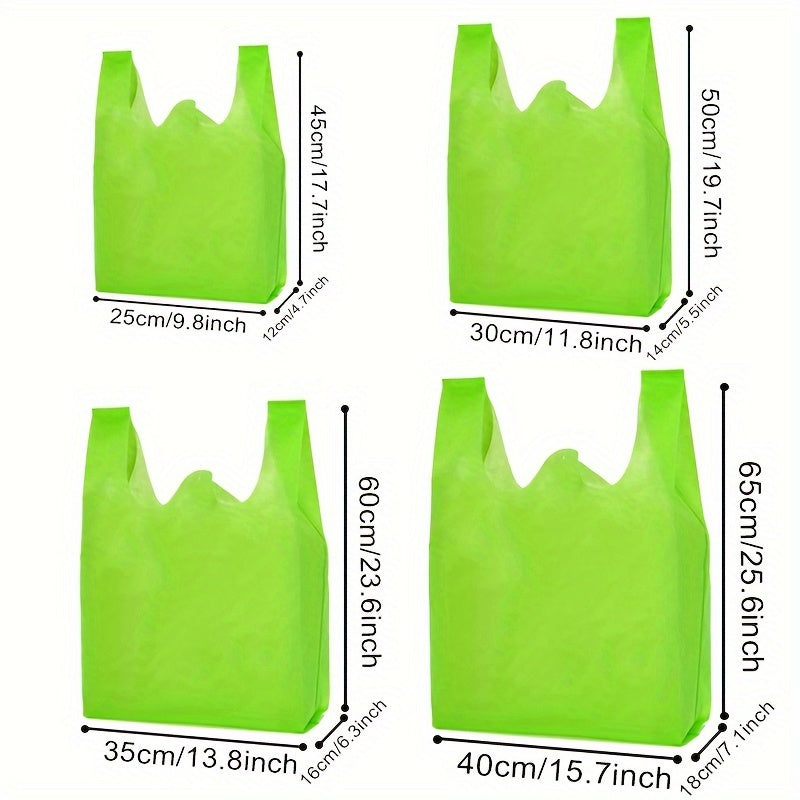 12-Pack Reusable Non-Woven Tote Bags, 4 Assorted Sizes, Eco-Friendly Grocery Shopping Bags, Multipurpose Storage & Gift Bags for Halloween, Christmas, Party Supplies - Suitable for Ages 14+