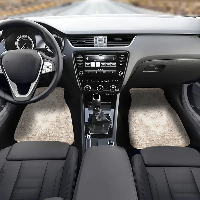 4pcs Universal Moroccan Vintage Car Floor Mats, Suitable for All Vehicles Front and Rear Seat Protection, Fashionable and Durable Car Accessories, Four Seasons Universal Car Carpet Car Decoration Accessories, Enhance Your Car