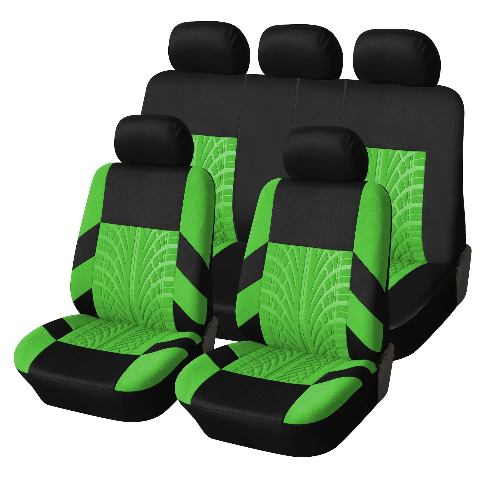 Fashion Tire Track Detail Style Universal Car Seat Covers Fits Most Brand Vehicle