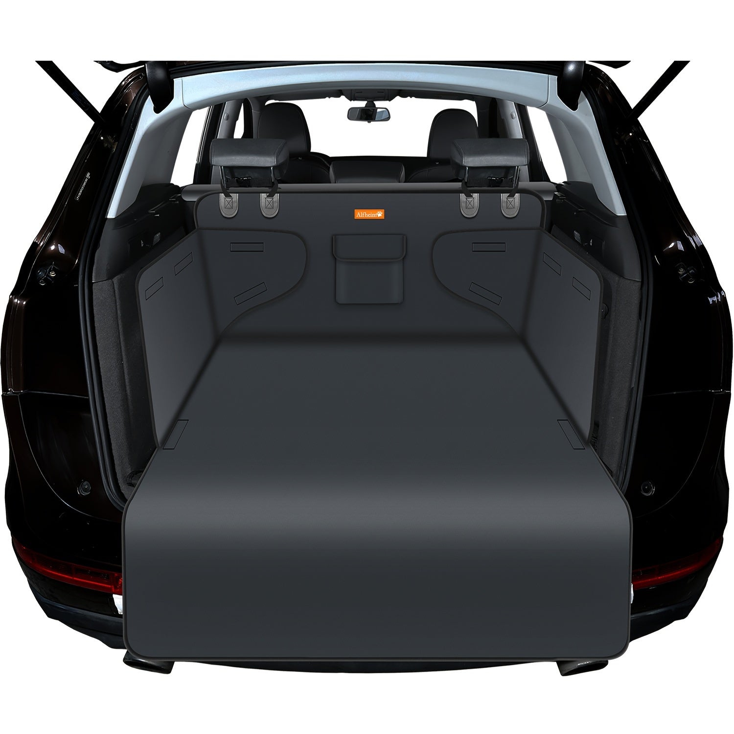 Alfheim Car Boot Liner Protector - Nonslip Waterproof Pet Dog Back Seat Cover - Durable Washable Cargo Cover Mat Travel, Universal for Medium Small Car Truck SUV
