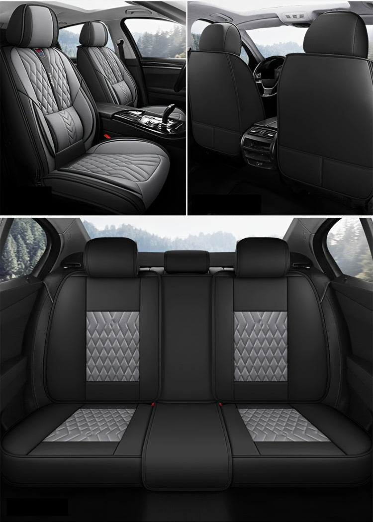 Luxurious And Stylish Five-seater Car Seat Covers Made Of Durable PU Leather, Suitable For All Seasons, Providing Full Cover For The Seats.