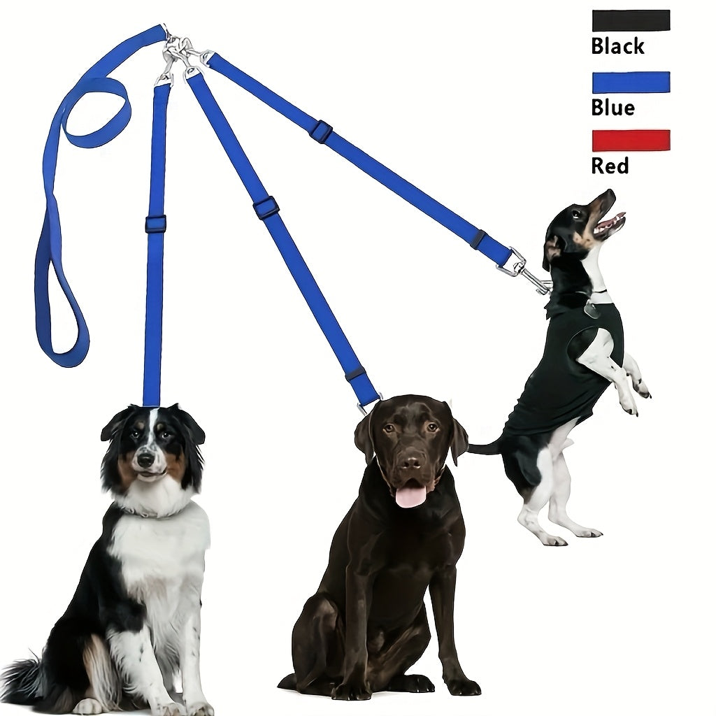 Adjustable No-Pull Dog Leash Suitable for Outdoor Walking & Car Travel - 3-Way Car Seat Belt Harness for Dogs, for Hiking, Camping, Vehicle Rides