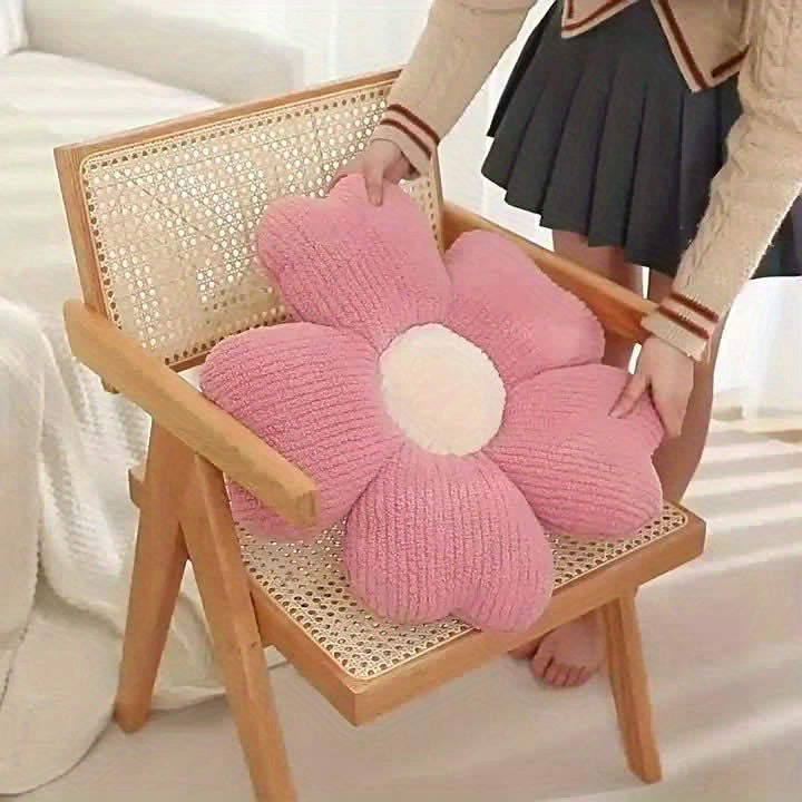 [1pc Breathable Flower Seat Cushion] 1pc Home Decorative Cushion, Breathable Flower Seat Cushion, Table Chair Cushion Floor Pillow For Sofa Couch Bed Office