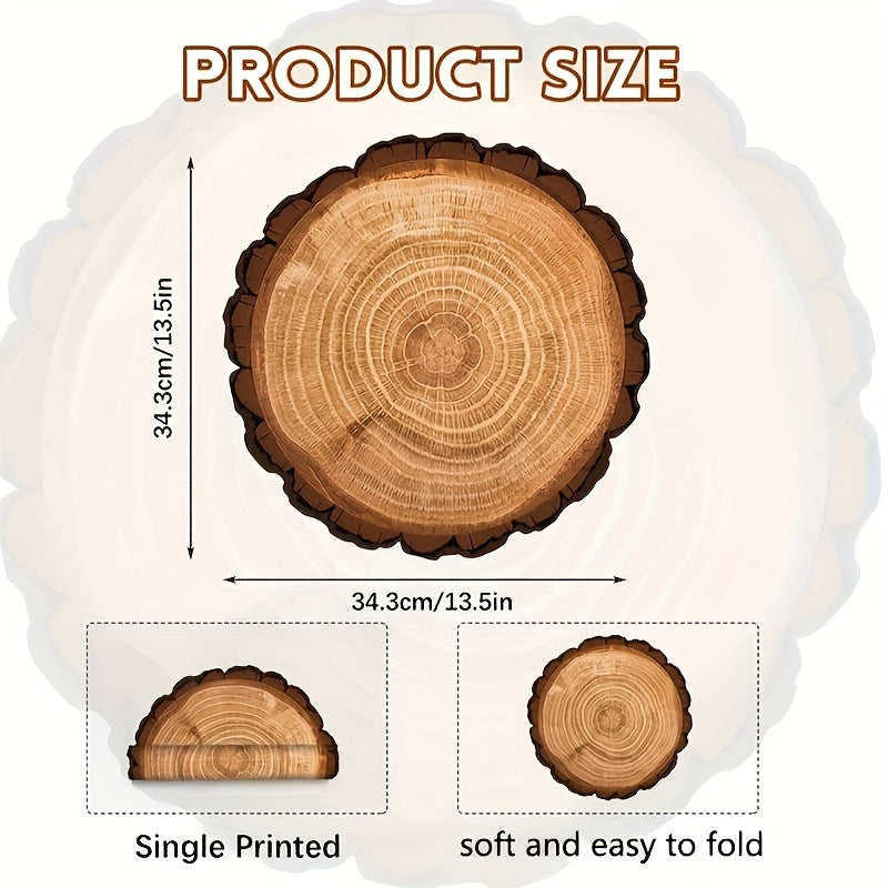 24pcs Vintage Wood Grain Paper Placemats, Decorative Disposable Napkins for Wedding, Birthday, Multipurpose Use - Eco-Friendly Paper Material, Perfect for Christmas, Halloween, Thanksgiving - Versatile Themed Napkin Set for S