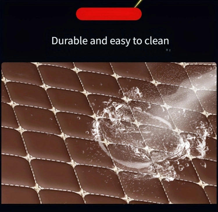 Universal Fit 4-Piece Car Floor Mats Set - Durable PVC Leather Embroidered Vehicle Foot Pads, Waterproof and Wear-Resistant Auto Floor Liners