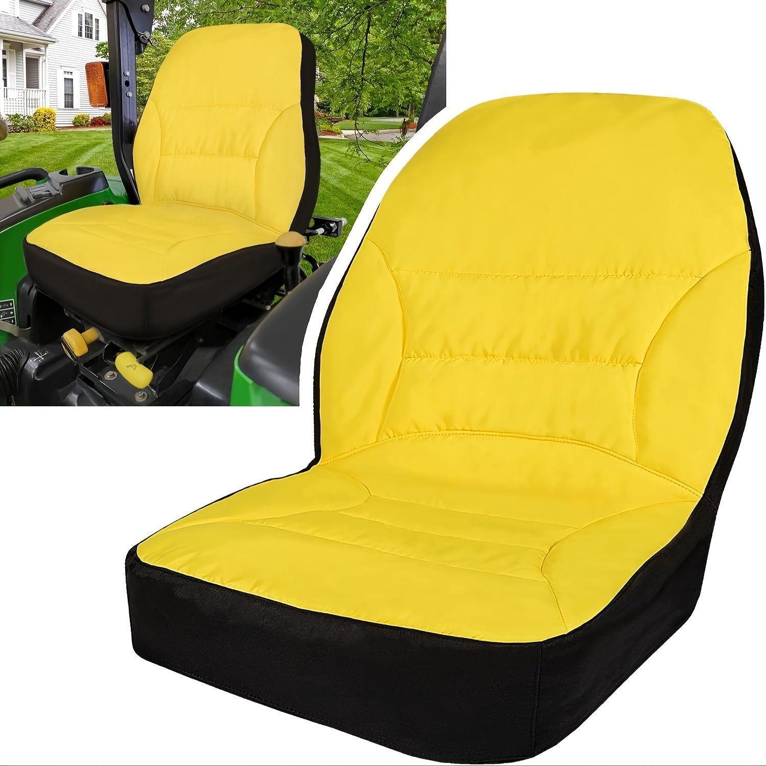 [1pc Durable Tractor Seat Cover] 1pc BINAZON Tractor Seat Cover, Compatible with 3E, 3R, 4M Series, 1023E, Durable Fabric, Universal Fit, Easy Installation, Protective Cushion for Farm Equipment