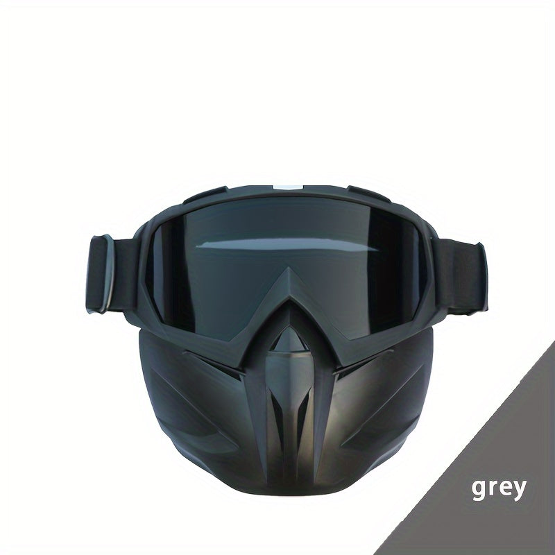 1pc Cool Motorcycle Protective Mask, Outdoor Sports Cycling Protective Glasses, Practicing Protective Mask, Electric Vehicle Glasses, Windproof Sand Dustproof Knight Mask