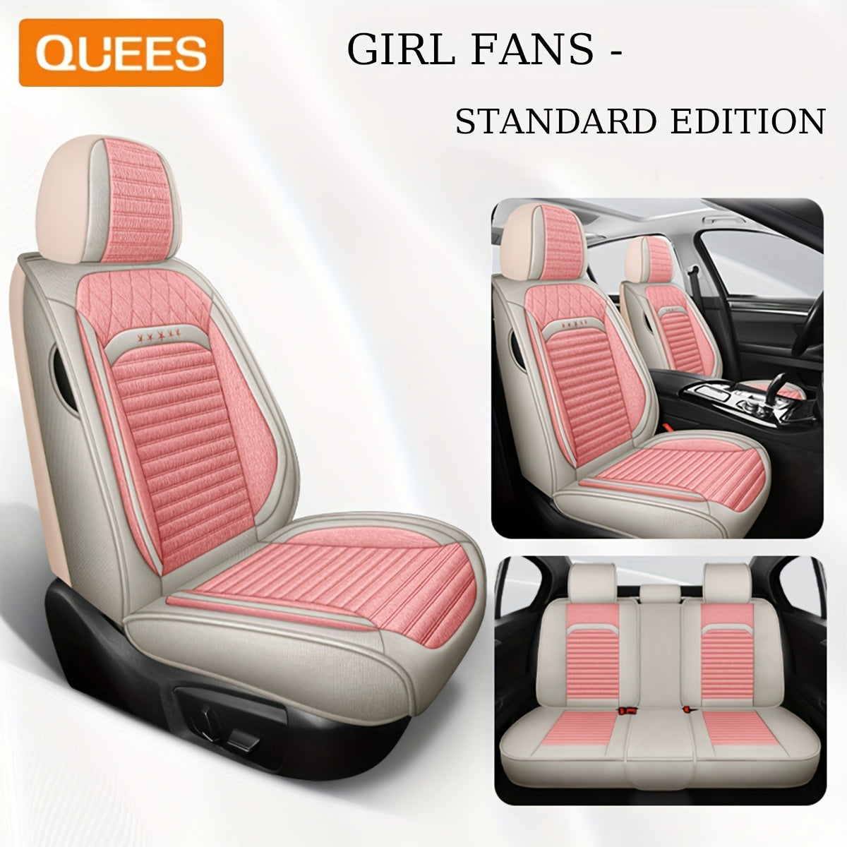 Full Set Seat Covers - Linen Seat Cover Front and Rear Seat Cushion Universal for SUVs and Trucks