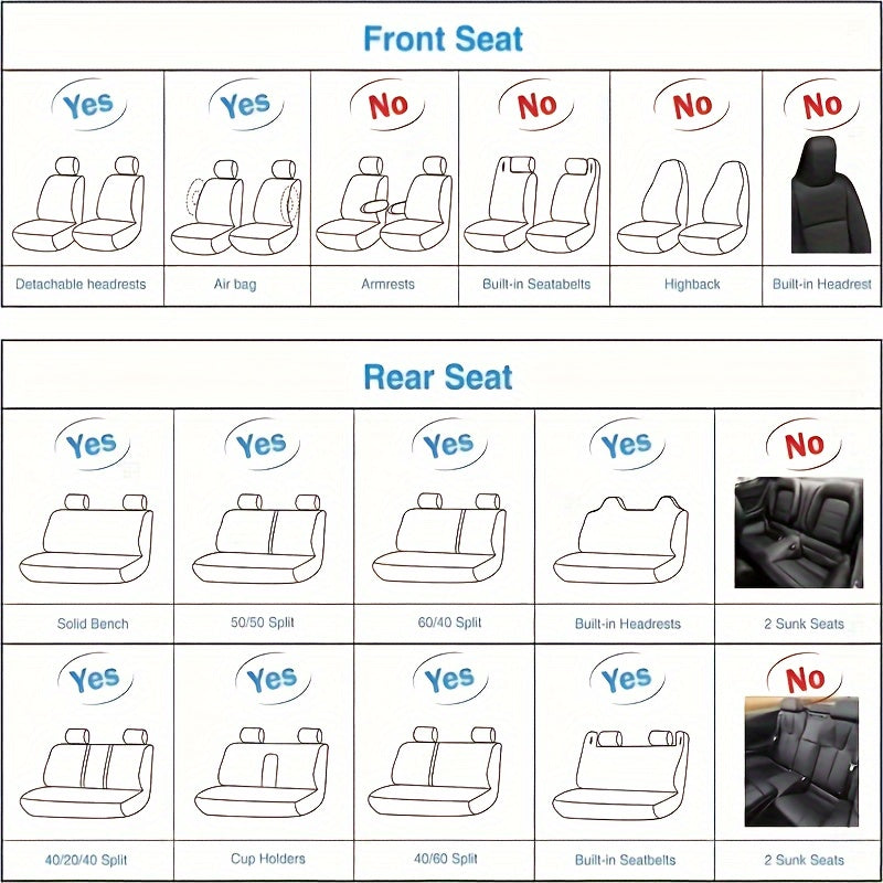 5 Seats Car Seat Cover, SUV Waterproof Set Full Set Car Seat Cushion, PU Leather Car Seat Cover, Universal Car Seat Cover Full Set